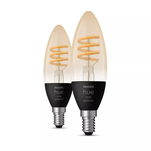 Philips Hue Filamento White Ambiance Vela - Bombilla Inteligente E14 - (paquete De 2): imagen 2