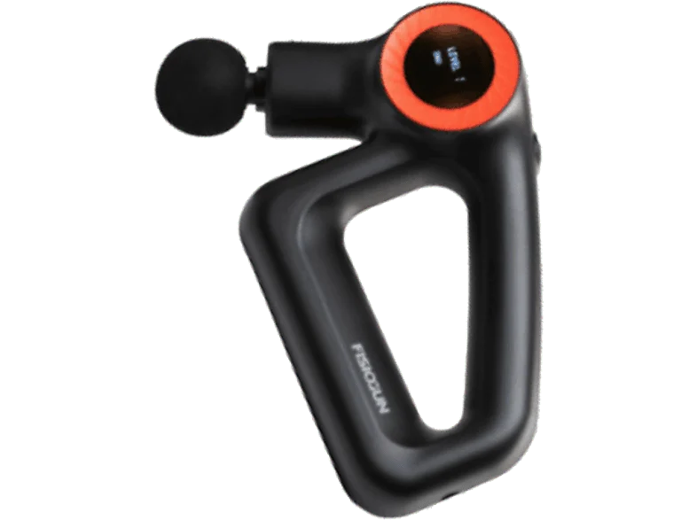 Pistola de masaje - KOENIC Pro, 9 velocidades, 8 Cabezales, Alivia fatiga muscular, Cable USB, Negro