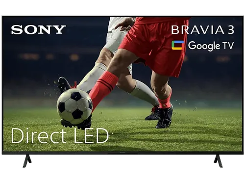 TV LED 75" - Sony Bravia 3, Direct LED, 4K HDR Processor X1 con IA, Smart (Google TV), TDT HD, DVB-T2, Dolby Atmos/Vision, Chromecast, Eco, 75S35