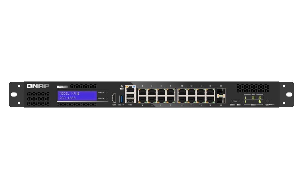 QNAP QGD-1600-8G Interruptor Ethernet Gigabit Gestionado QGD-1600-8G