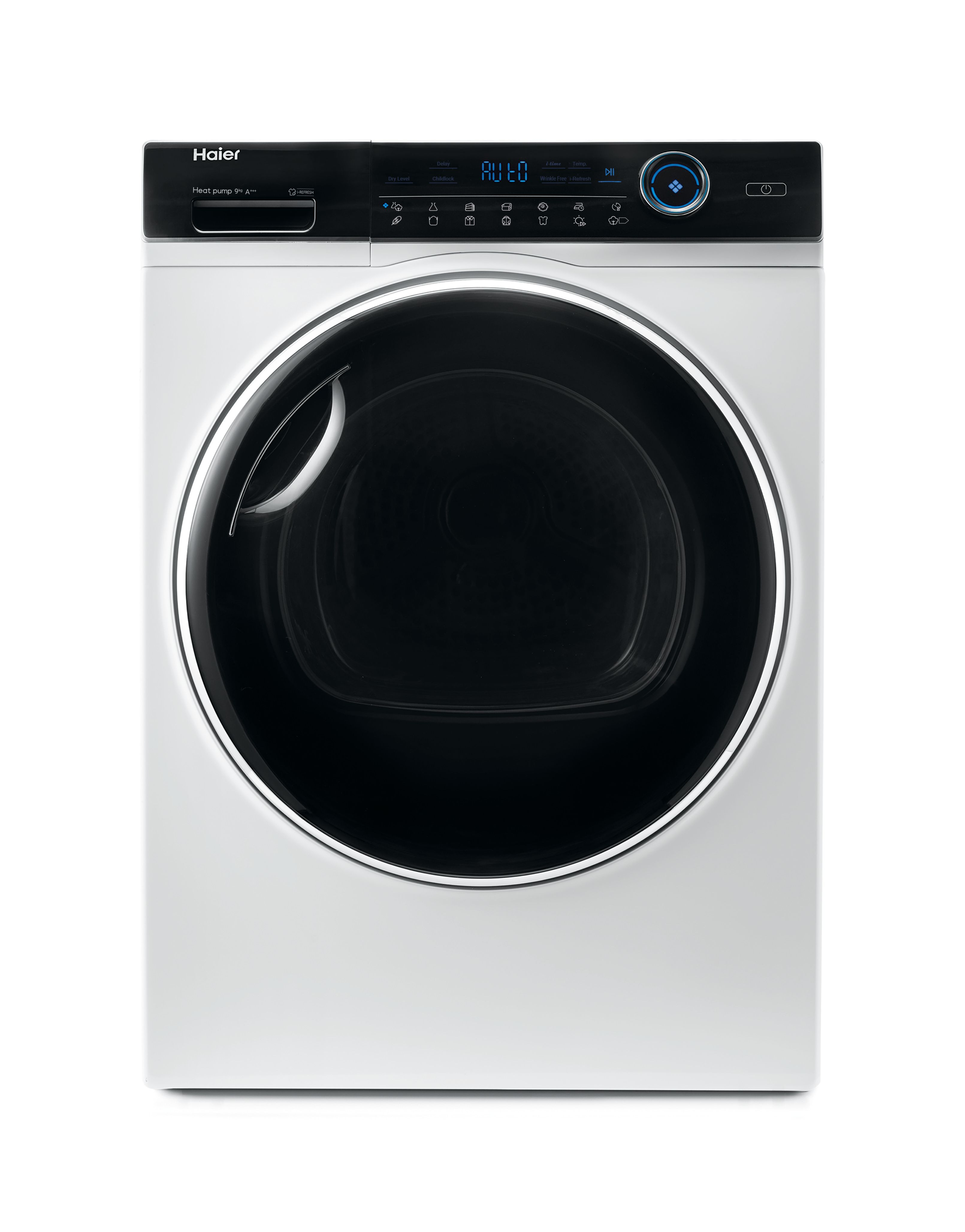 Secadora bomba de calor - Haier I-Pro Series 7 HD90-A3979-S, 9kg, 14 programas, Tambor XL con LED, Antiarrugas, Blanco