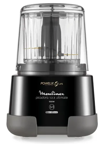 Picadora - Moulinex Dp8108 de carne, 1,2,3 Ultimate 1000W, Negro
