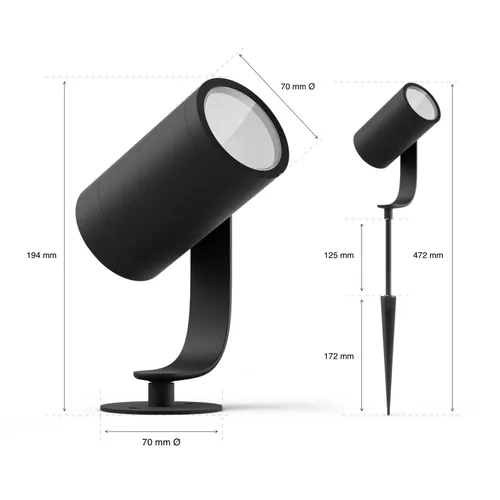 Philips Hue White & Color Ambiance Foco Para Exteriores Lily: imagen 3
