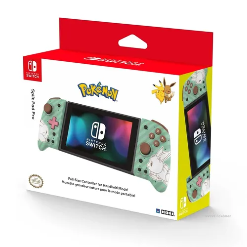 Mando Split Pad Pro Pikachu Eevee Hori Switch: imagen 2