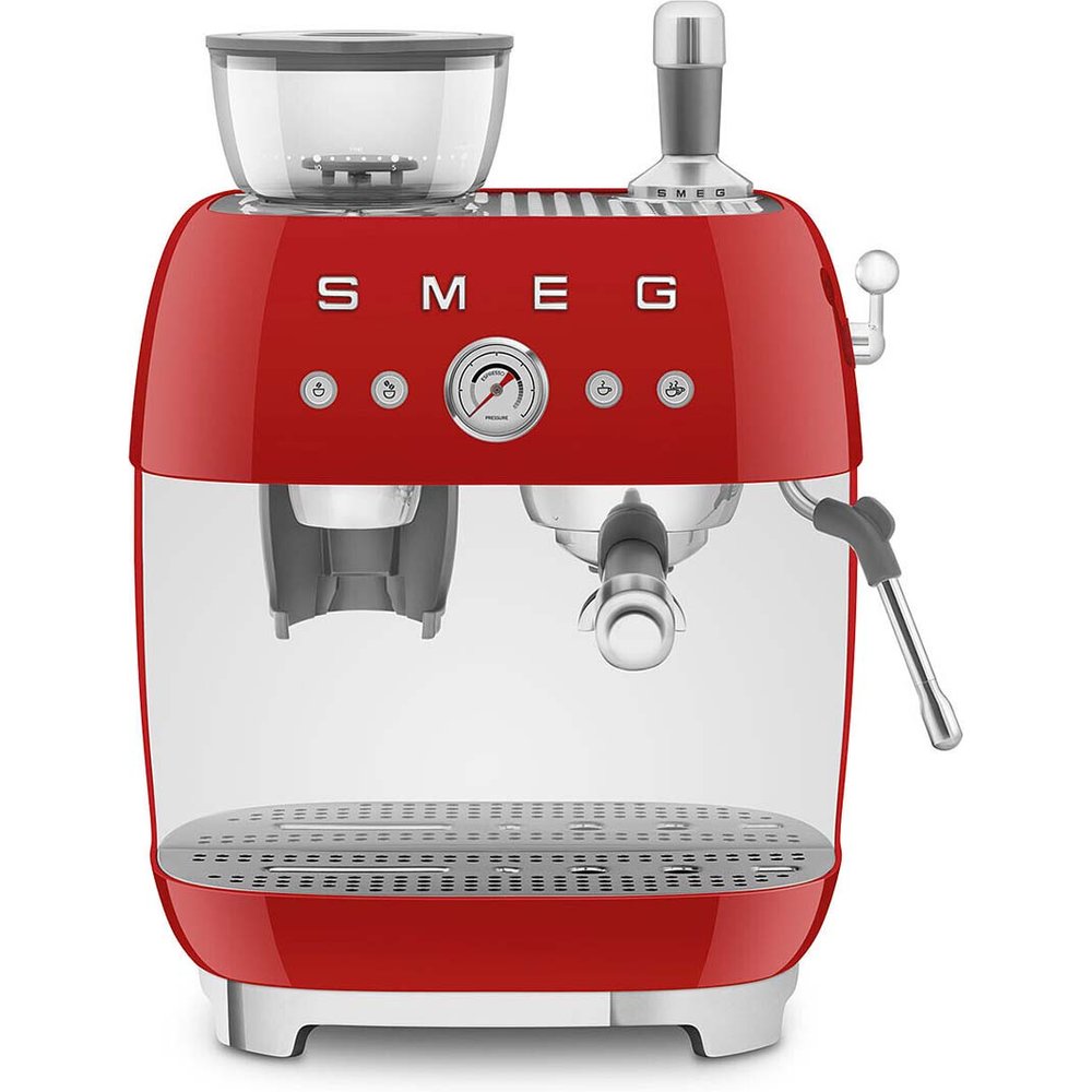 Smeg - Cafetera espresso manual Smeg 50'Style EGF03 con molino.
