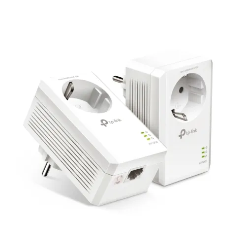 TP-LINK - Powerline Tp-Link TL-PA7017P KIT AV1000 Gigabit Kit de Inicio con Enchufe Incorporado.