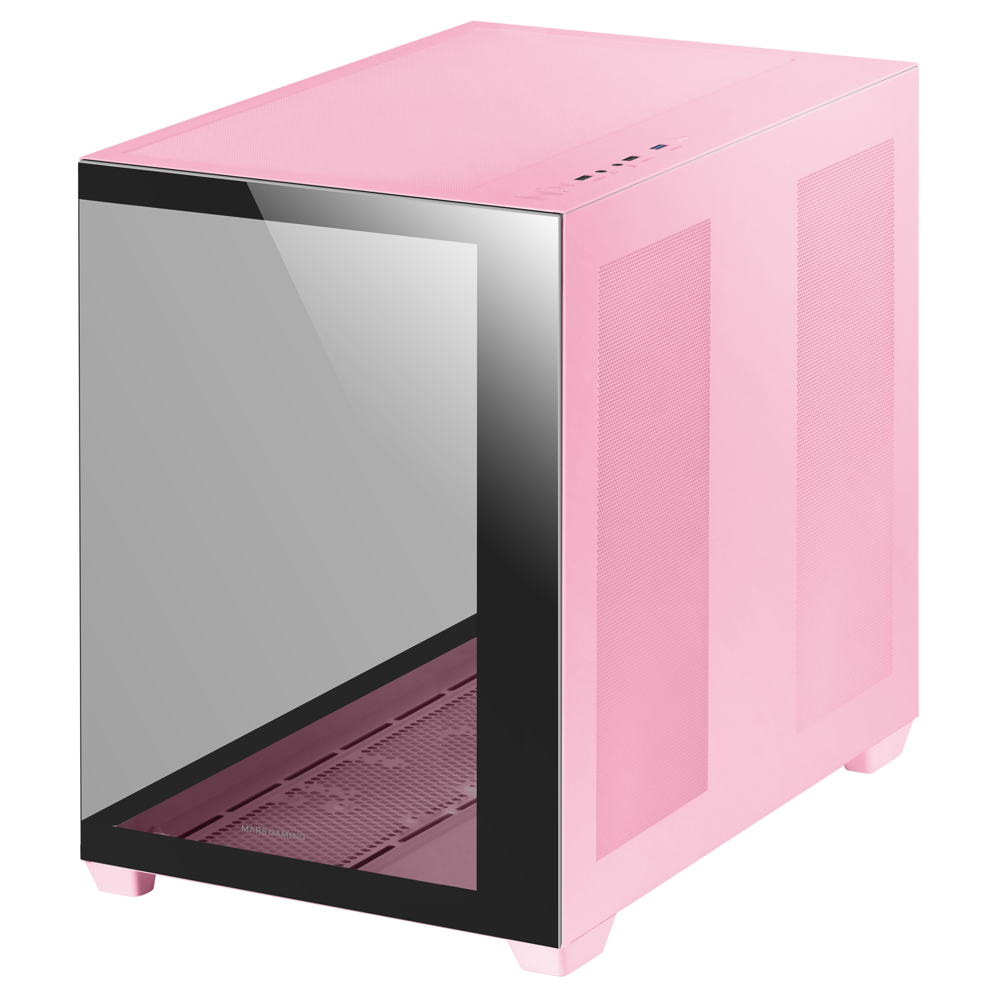 CAJA TORRE E-ATX MARS GAMING MCV4 PINK XXL PREMIUM CUSTOM DOBLE VENTANA DE CRISTAL TEMPLADO CONTINUO SIN FUENTE DE ALIMENTACION