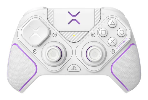 Mando PS5 - PDP Victrix Pro BFG, Para PlayStation 5, PS4 y PC, Con o sin cable, 20h de autonomía, 2000 mAh, Blanco