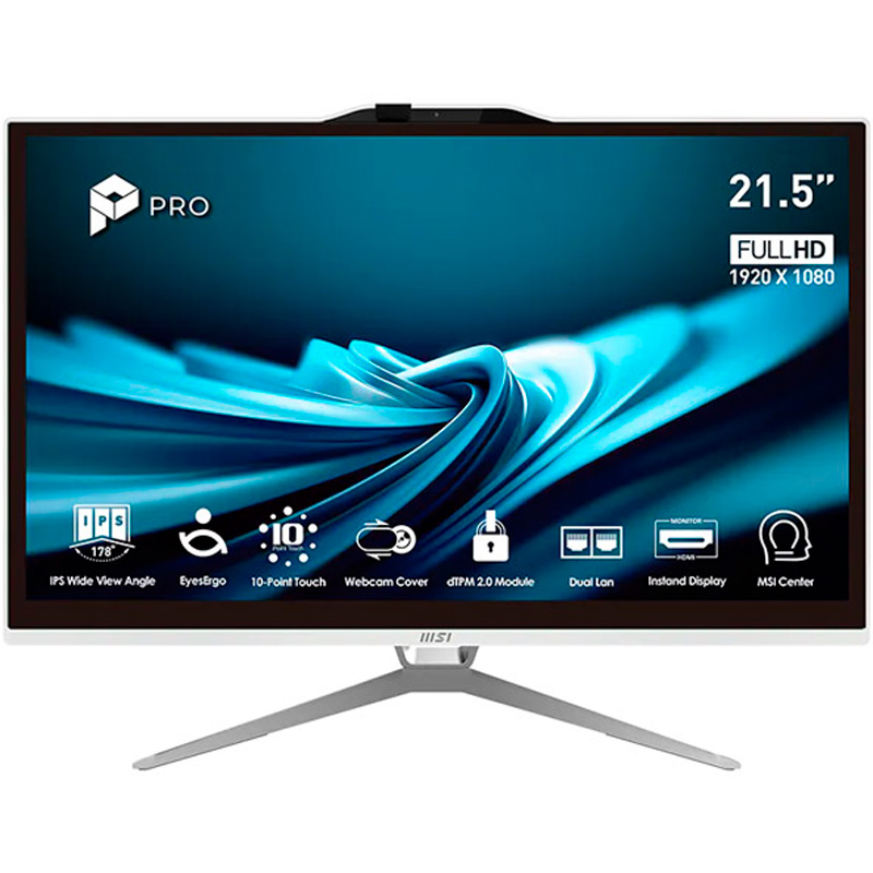 MSI PRO AP222T 14MA-606XEU Intel Core i3-14100 8GB 512GB 22" FreeDOS Blanco