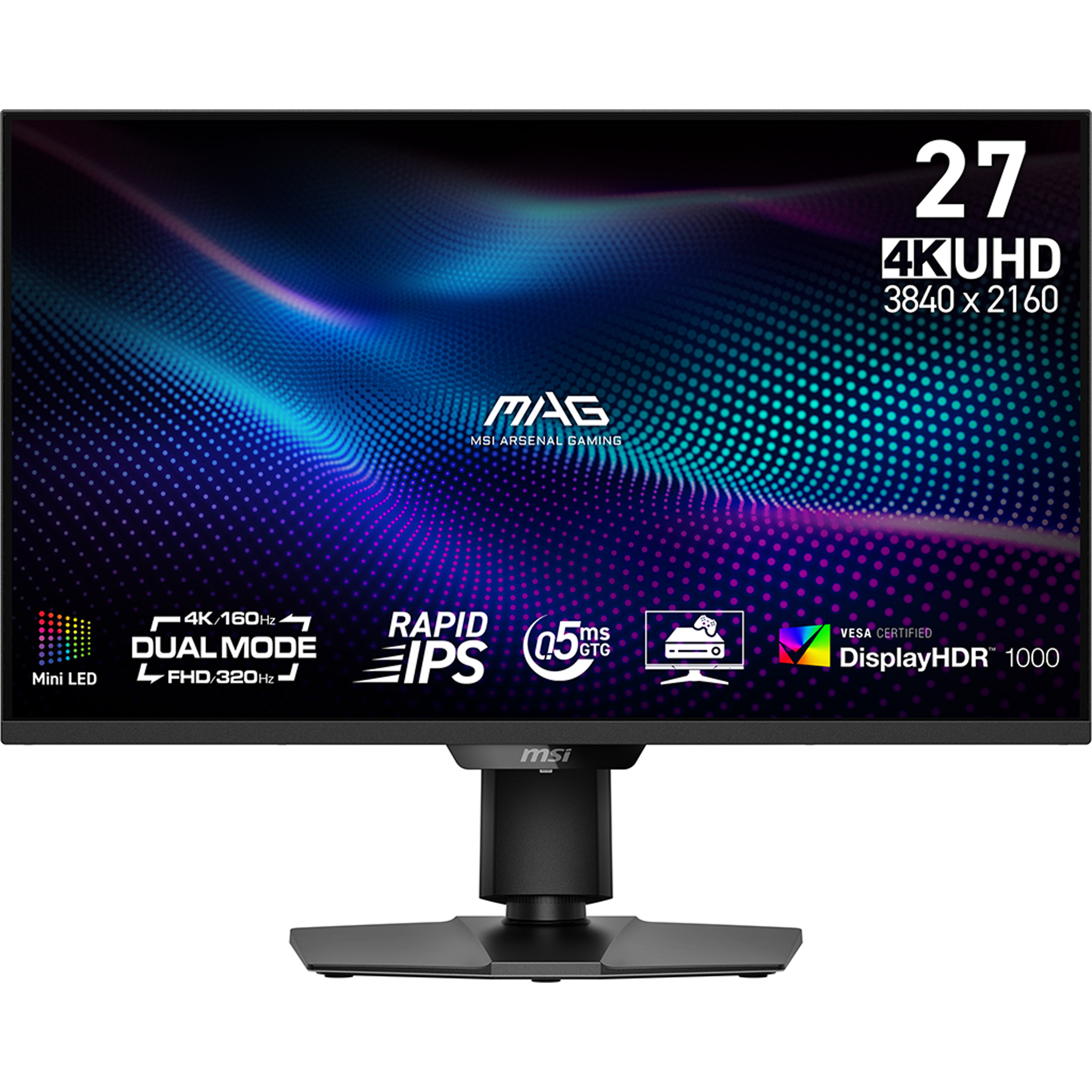 MSI MAG 274UPDF E16M 27" UHD 4K IPS MiniLED Dual 320/160Hz 0.5ms G-Sync/FreeSync