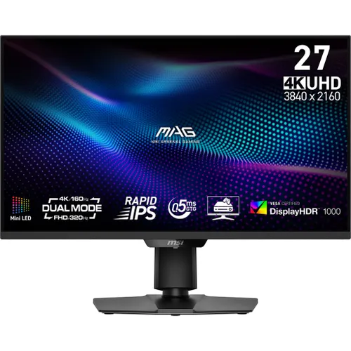 MSI MAG 274UPDF E16M 27" UHD 4K IPS MiniLED Dual 320/160Hz 0.5ms G-Sync/FreeSync