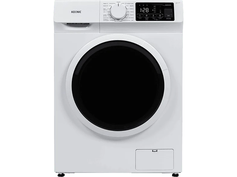 Lavadora carga frontal - KOENIC KWM 9113 A INV, 9 kg, 1400 rpm, 14 programas, Botón de limpieza, Blanco