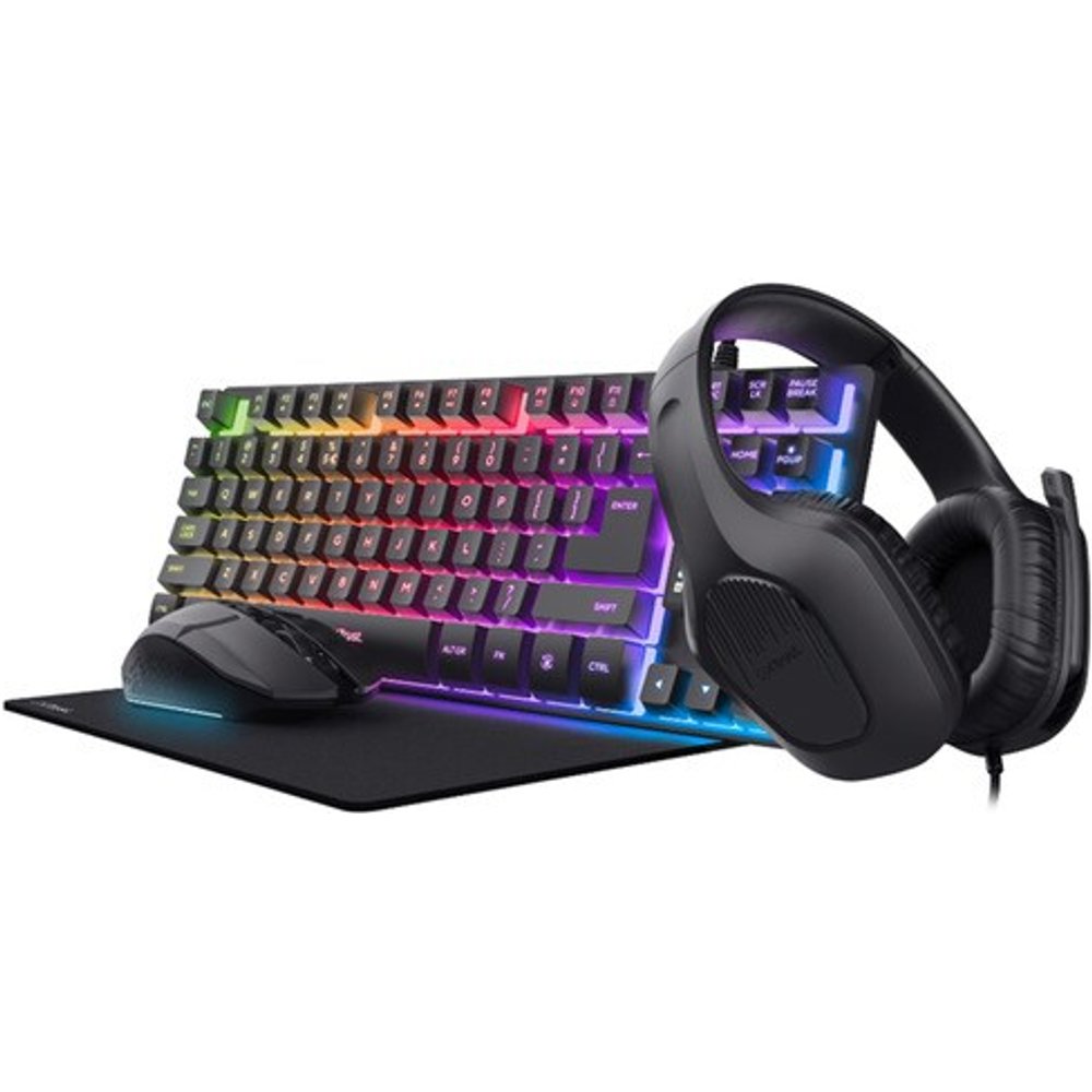 Trust - Pack Gaming Trust GXT780 teclado, ratón, auriculares y alfombrilla.
