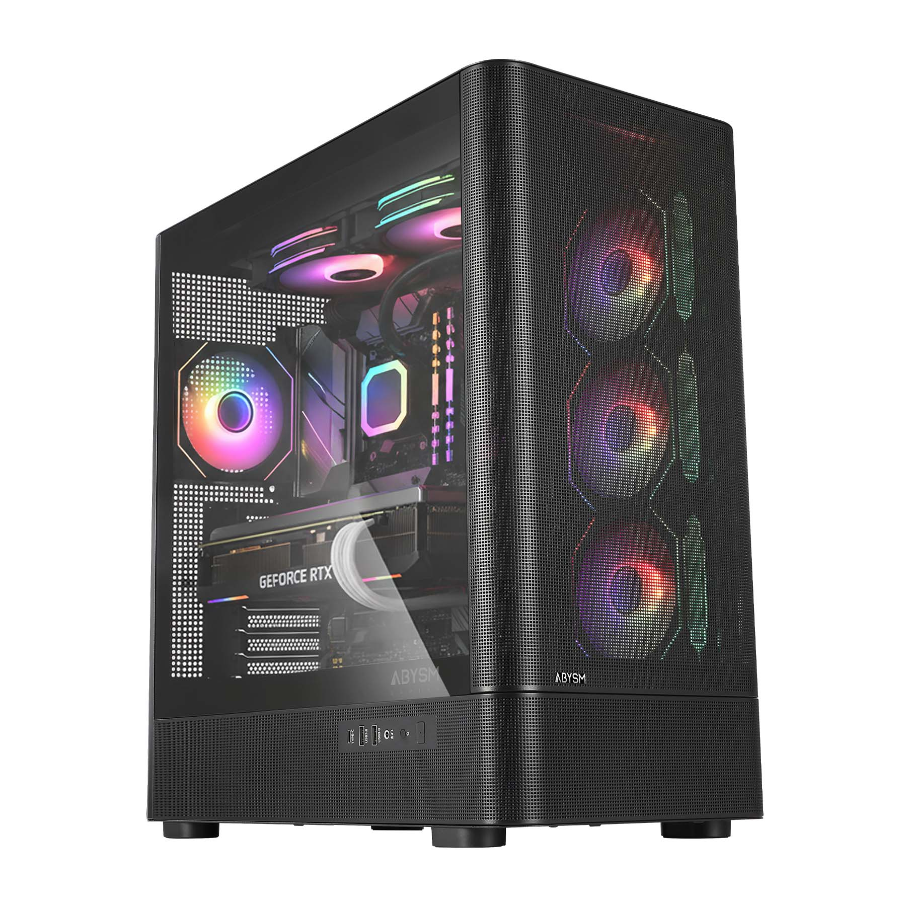 CAJA ATX SEMITORRE ABYSM DANUBE SAVA H500 II AIR BLACK 2x3.5" 3x2.5" 2xUSB3.0 1xUSB-C GPU 400mm