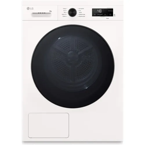LG - Secadora LG 9 Kg, Bomba de calor Dual, con Inteligencia artificial, Serie 140 - RHX1009NWB.