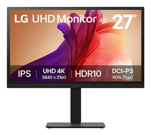 LG 27BA45U-B 27" 4K Ultra HD HDR10 Negro - Monitor de PC
