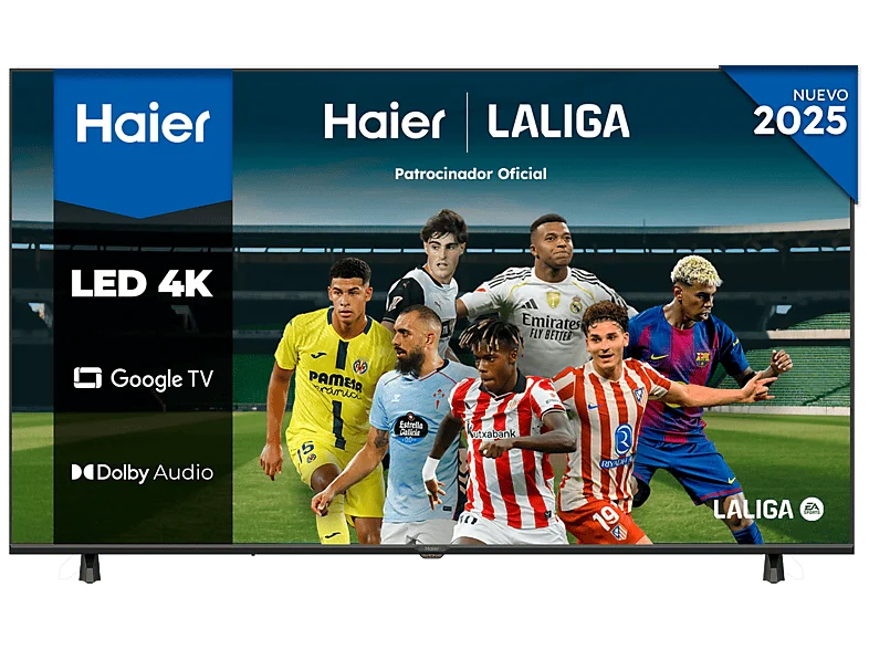 TV LED 55" - Haier K85 Series H55K85FUX, MEMC, Direct 4K HDR10, Google TV, Dolby Audio, Sin marcos, Negro