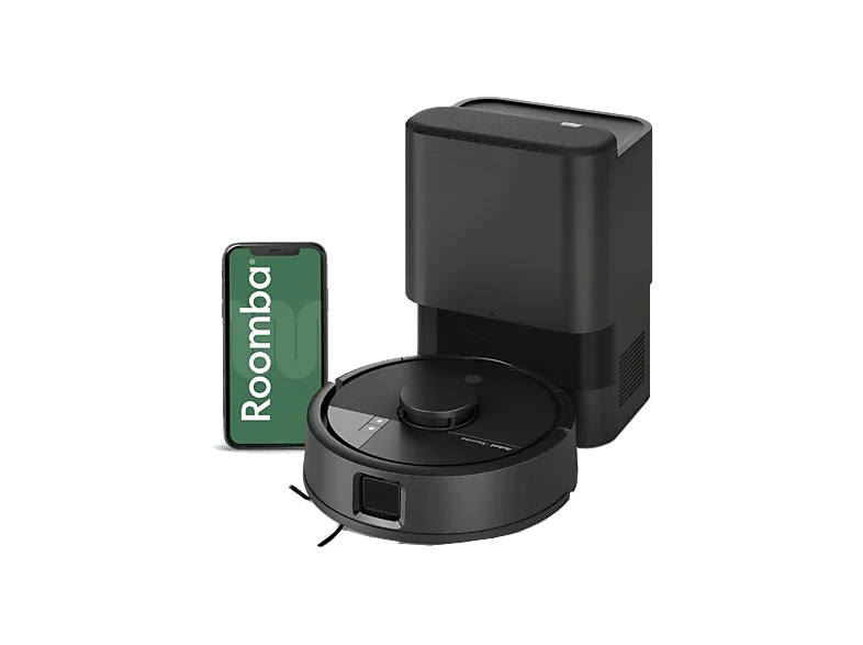 Robot friegasuelos - iRobot Roomba® Mini, 7 kPa Succión, Autonomía 1.5 h, Sistema de Navegación con LiDAR, Base Autoempty, Negro
