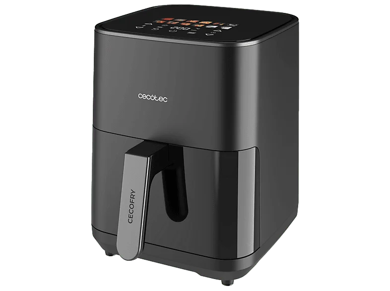 Freidora de aire - Cecotec Cecofry&Grill Duoheat 4000, 1900 W, Capacidad 4l, Grill y Plancha, Negro