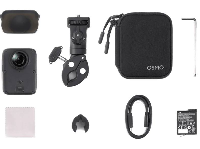 Cámara deportiva - DJI Osmo 360 II Limitless Riding Combo, 8K/60 fps, 100 min, Estabilización electrónica, Sensor CMOS, WiFi, Negro