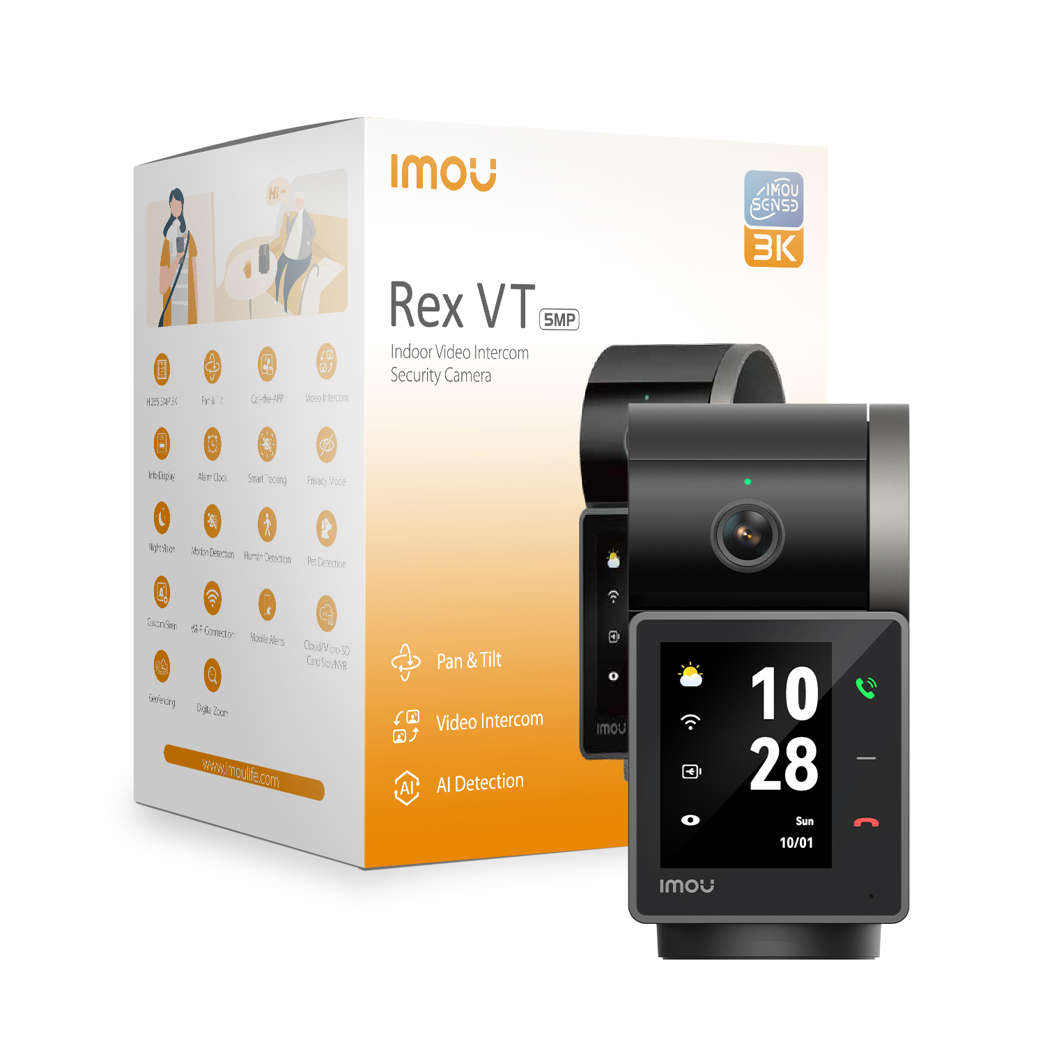 Imou Rex VT Pro Cámara de seguridad IP Interior 2880 IPC-S2VBP-5M0WR