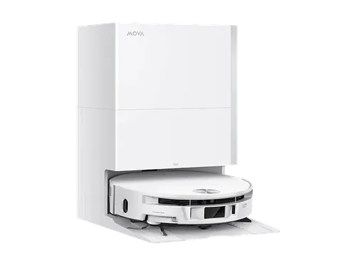 Robot aspirador - MOVA S70 Roller, Función fregado, 700 W, 205 min, 71 dB(A), 28.000 Pa, Fregado HydroForce™, Blanco