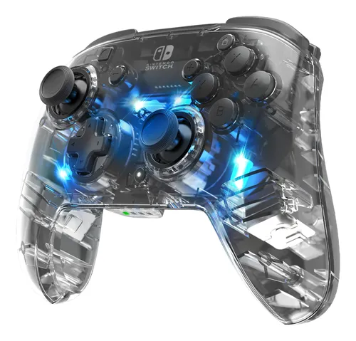 Mando Nintendo Switch - PDP Afterglow Deluxe Wireless, Para Switch, Inalámbrico, Cable, Transparente