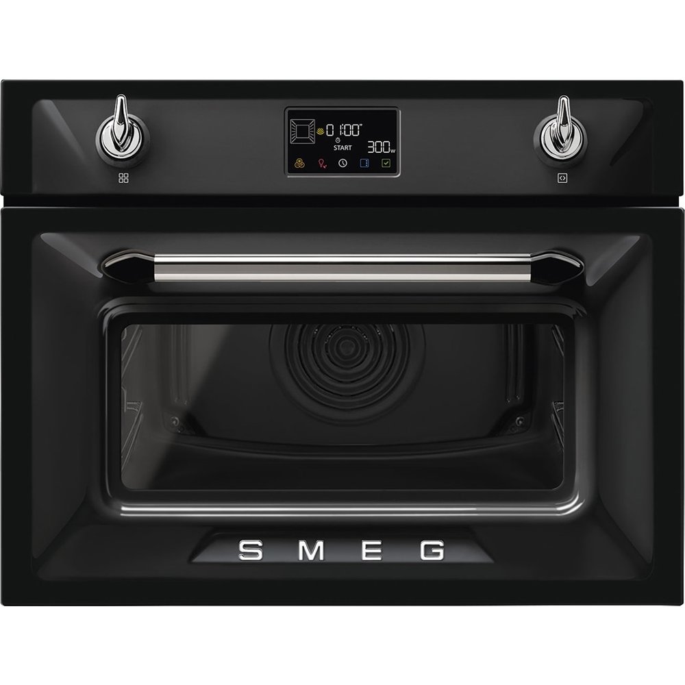 Smeg - Horno compacto con microondas Smeg, Negro - SO4902M1N.