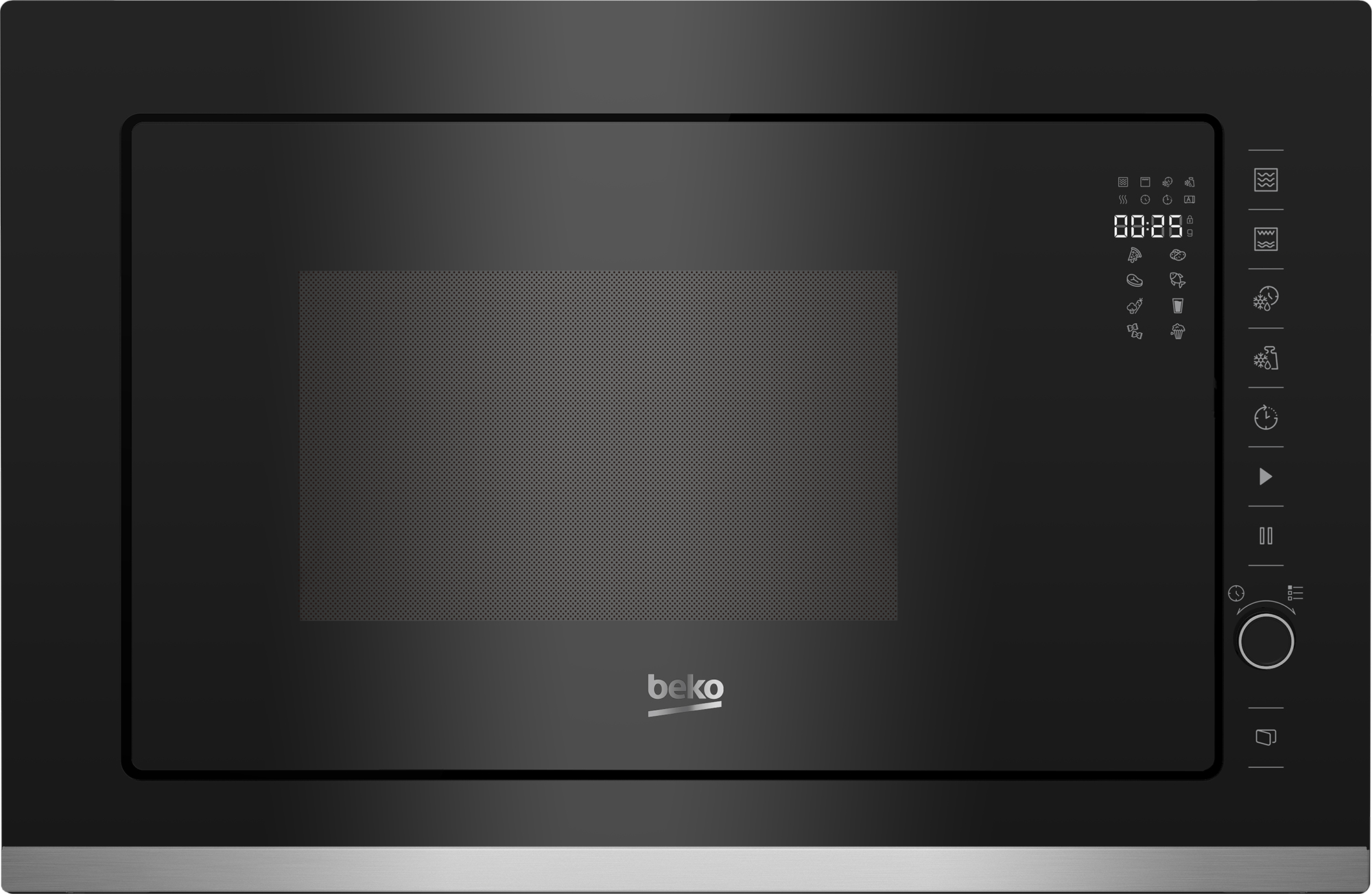 HORNO MICROONDAS INTEGRABLE BEKO BMGB 25333 X 25 LITROS CON GRILL NEGRO