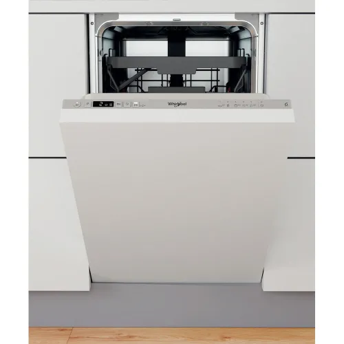 Lavavajillas integrable - Whirlpool WSIC 3M27 C, 10 servicios, 5 programas, 44.8 cm de ancho, FlexiSpace, Tecnología 6th SENSE, Sin panelar
