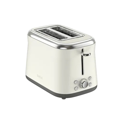 Tefal Collection, Tostadora de 2 ranuras, Acero Inoxidable, Diseño Retro, 8 niveles de tostado, Blanco