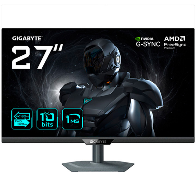 MONITOR GIGABYTE 27" G27UP,SS IPS,3840X2160,0.155PP,1000:1,1MS,160HZ,2HDMI+1DP+USB2.0+1USB TYPE C,AJUSTE ALTURA