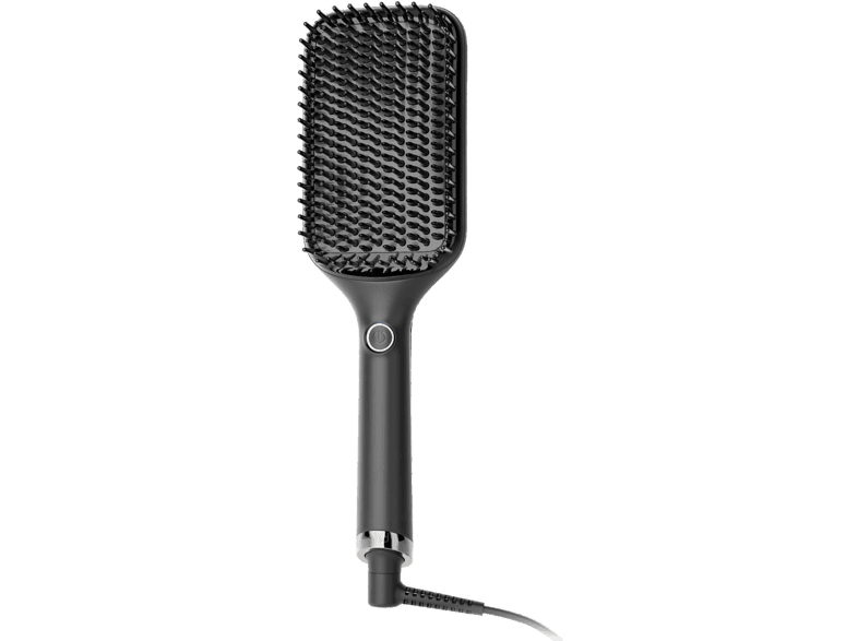 Cepillo alisador - ghd glide+ max, Tecnología iónica, 1 Nivel de Temperatura, Temperatura 185 °C, Para cabello largo, grueso y rizado, Negro