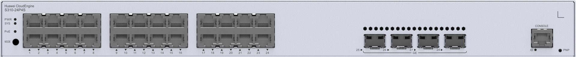 Huawei Switch S310-24P4S (24*GE ports, 4*GE SFP ports, PoE+ 98012201