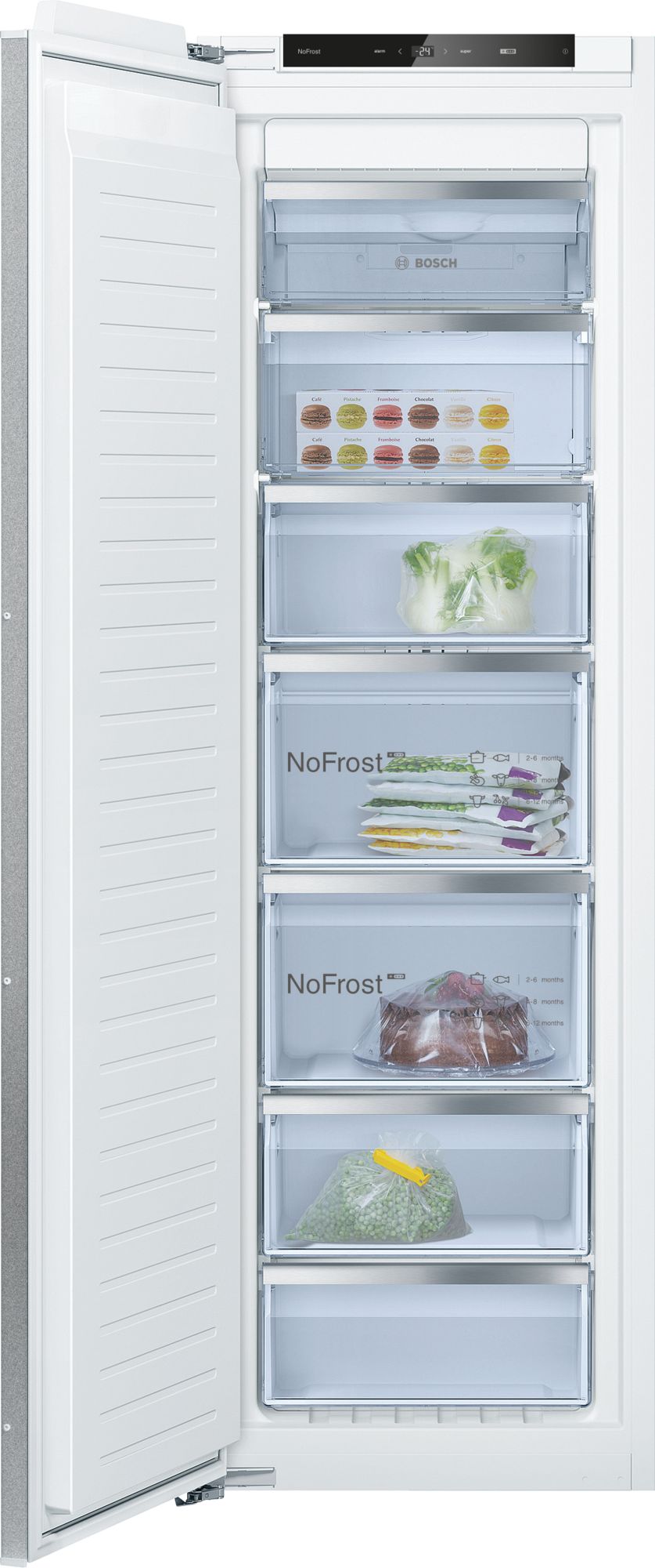 Bosch Serie 6 Congelador integrable 177.2 x 55.8 cm Cierre SoftClose con puerta fija GIN81ACD0