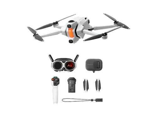 Dron - Insta360 Antigravity A1, 24 min Autonomía, Captura 8K 360º, WiFi y Bluetooth, Standard Bundle, Blanco