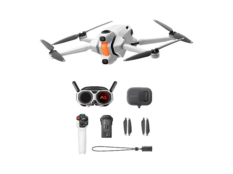 Dron - Insta360 Antigravity A1, 24 min Autonomía, Captura 8K 360º, WiFi y Bluetooth, Standard Bundle, Blanco