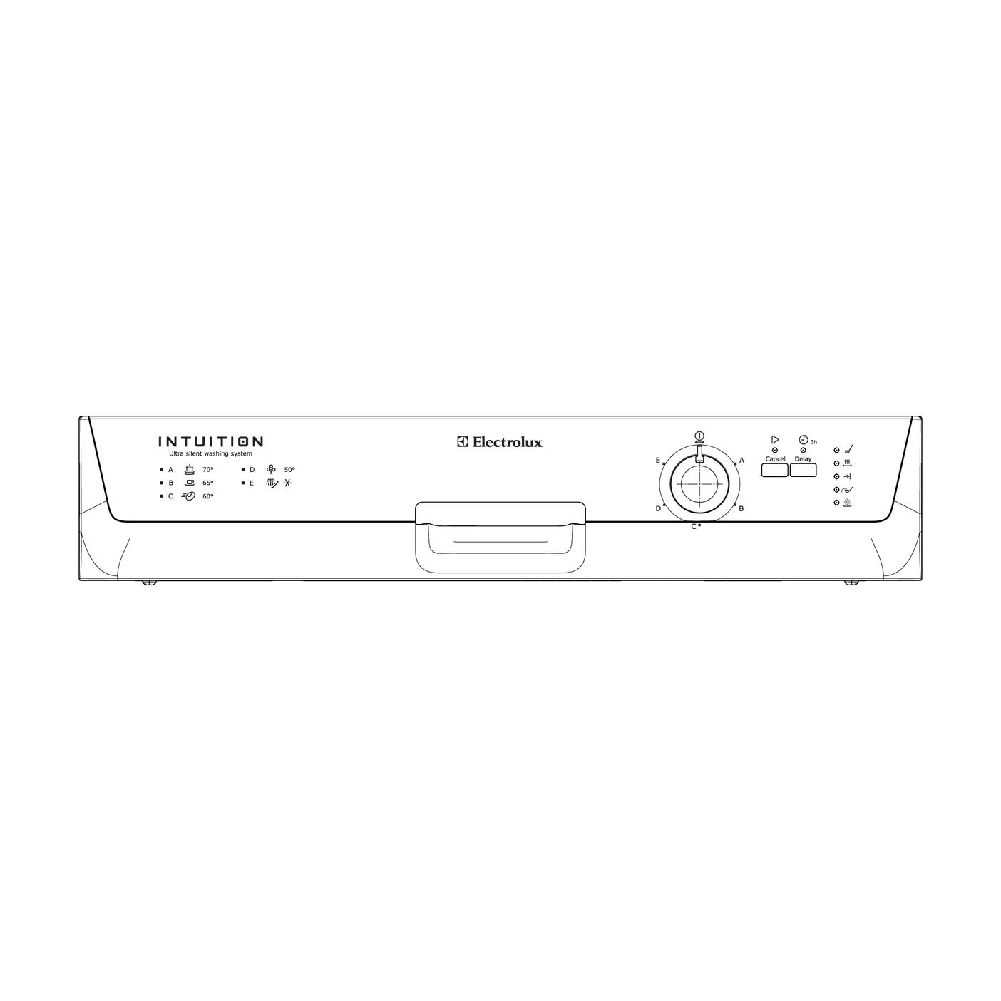 AEG panel mandos, blanco, Electrolux 1560038216