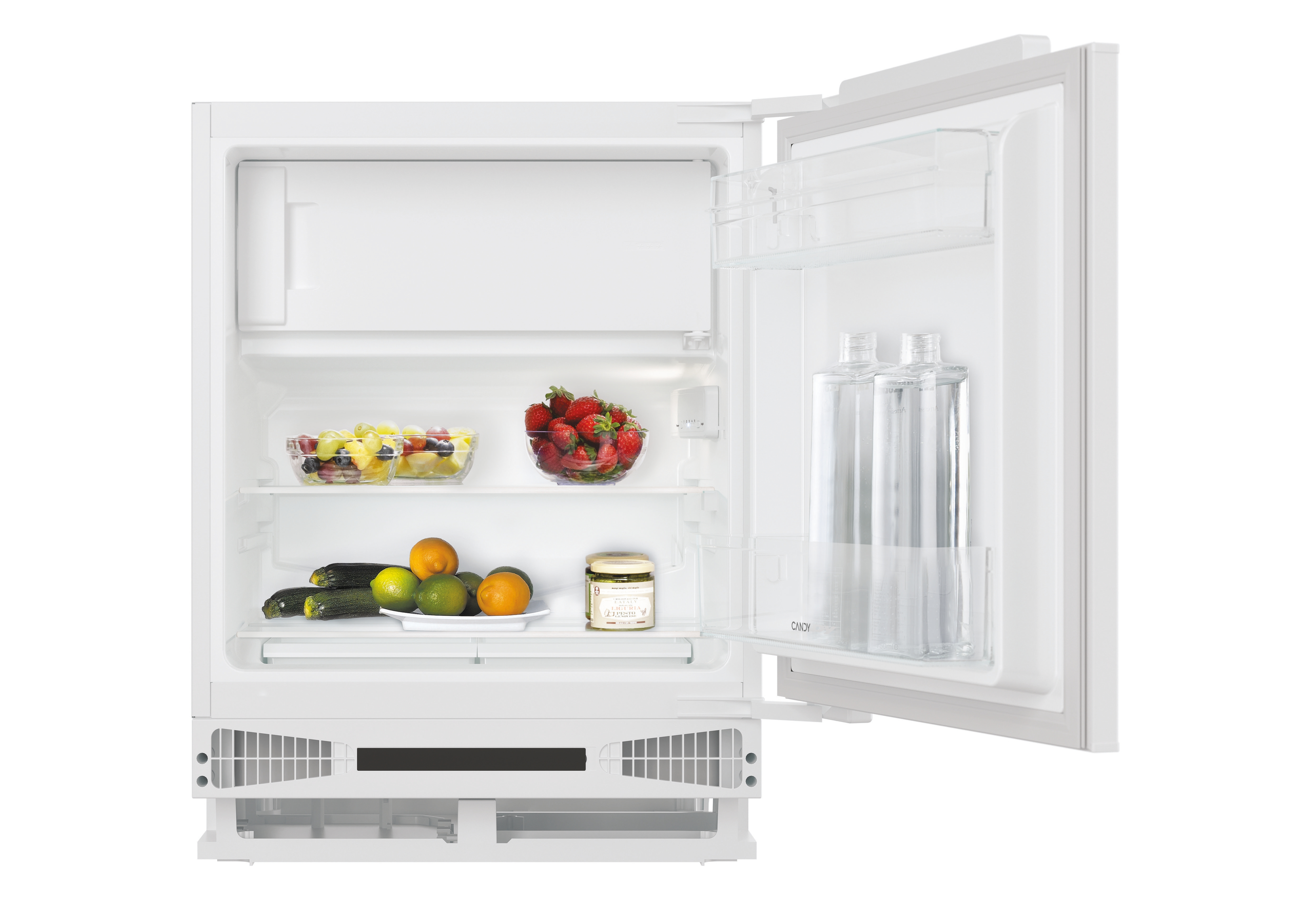 Nevera pequeña - Candy CM4SE68W, Estático ventilado, 82.6 cm, 111 l, Sin Panelar