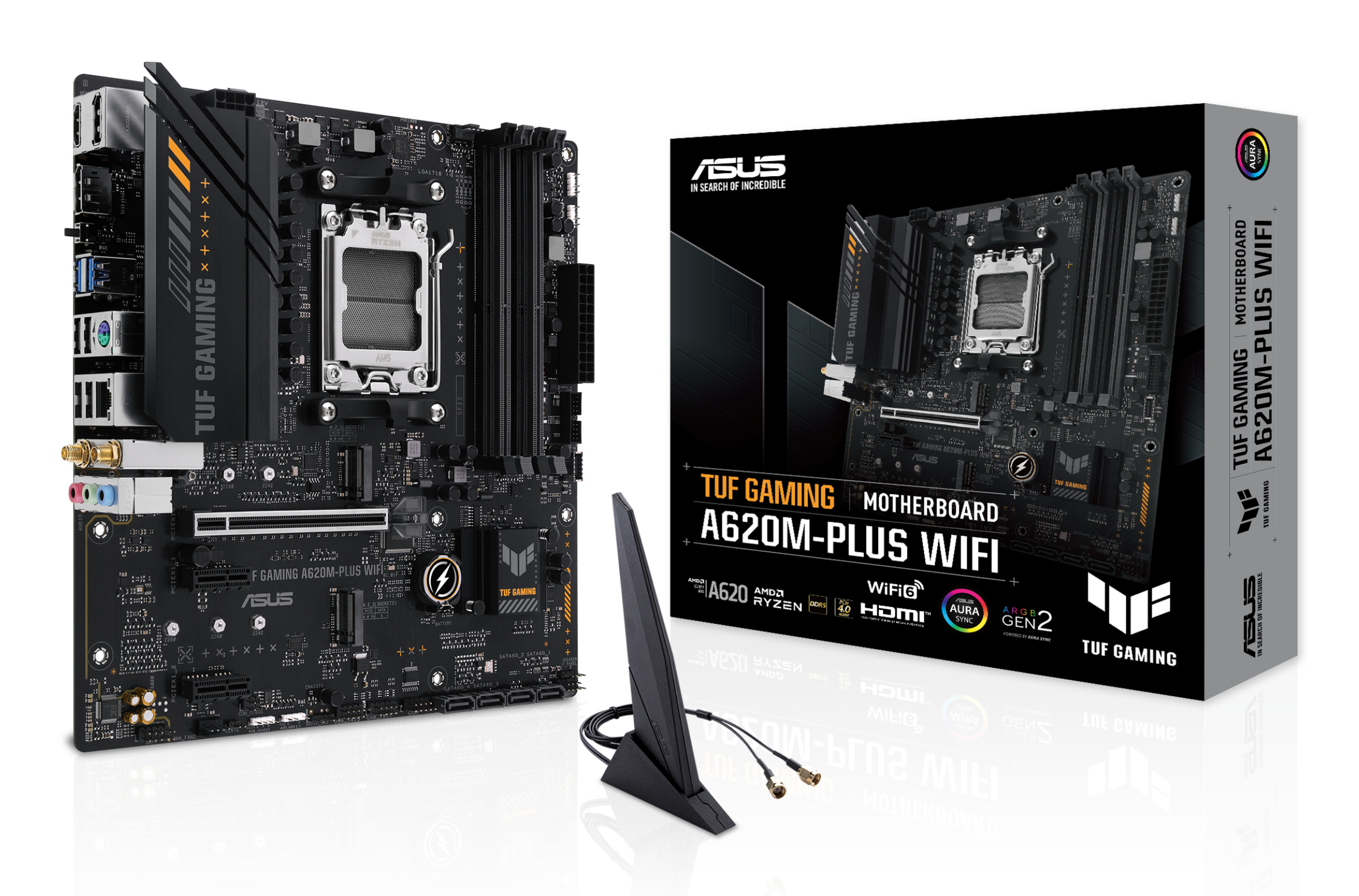 ASUS TUF GAMING A620M-PLUS WIFI AMD A620 Zócalo AM5 90MB1F00-M0EAY0