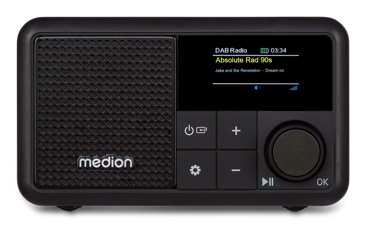Radio Medion LIFE DAB+, FM Batería recargable USB-C Bluetooth 5.3 Negro S66822