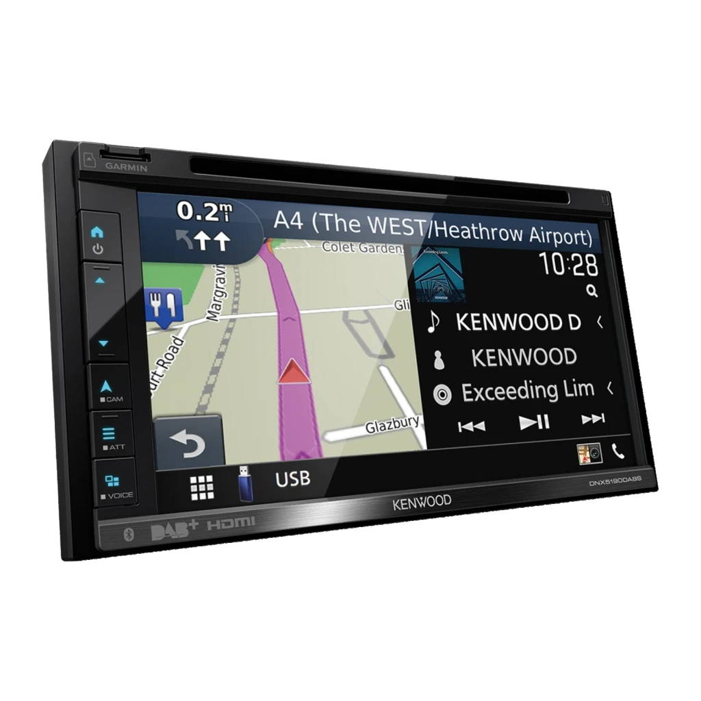 Autorradio Kenwood Negro CarPlay Android Auto 6,75 pulgadas 2DIN DNX5190DABS
