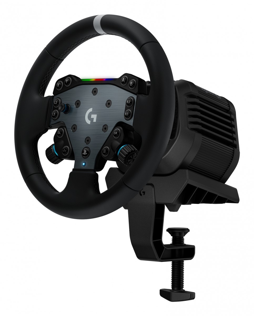 Volante - Logitech G RS50 System, Base accionamiento 8 N⋅m, RS Wheel Hub con 13 botones y Round 11″, Trueforce, Force Feedback, PS-PC, Negro