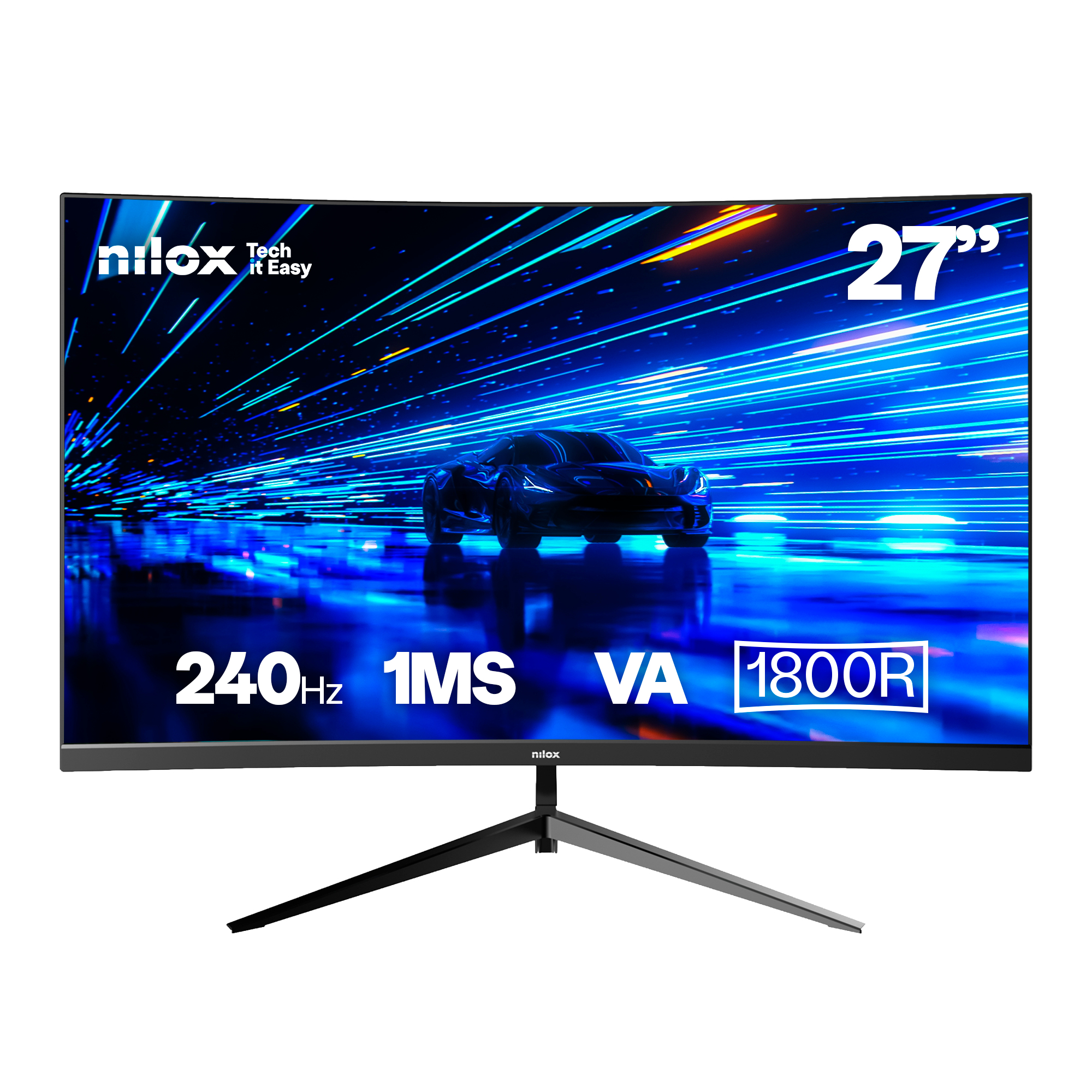 NILOX MONITOR 27 CURVO 240HZ VA HDMI Y DP 27" LCD VA Full HD HDMI