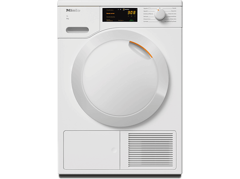 Secadora bomba de calor - Miele TCC220WP Active, 8 kg, 11 programas, EcoDry, FragranceDos, Blanco