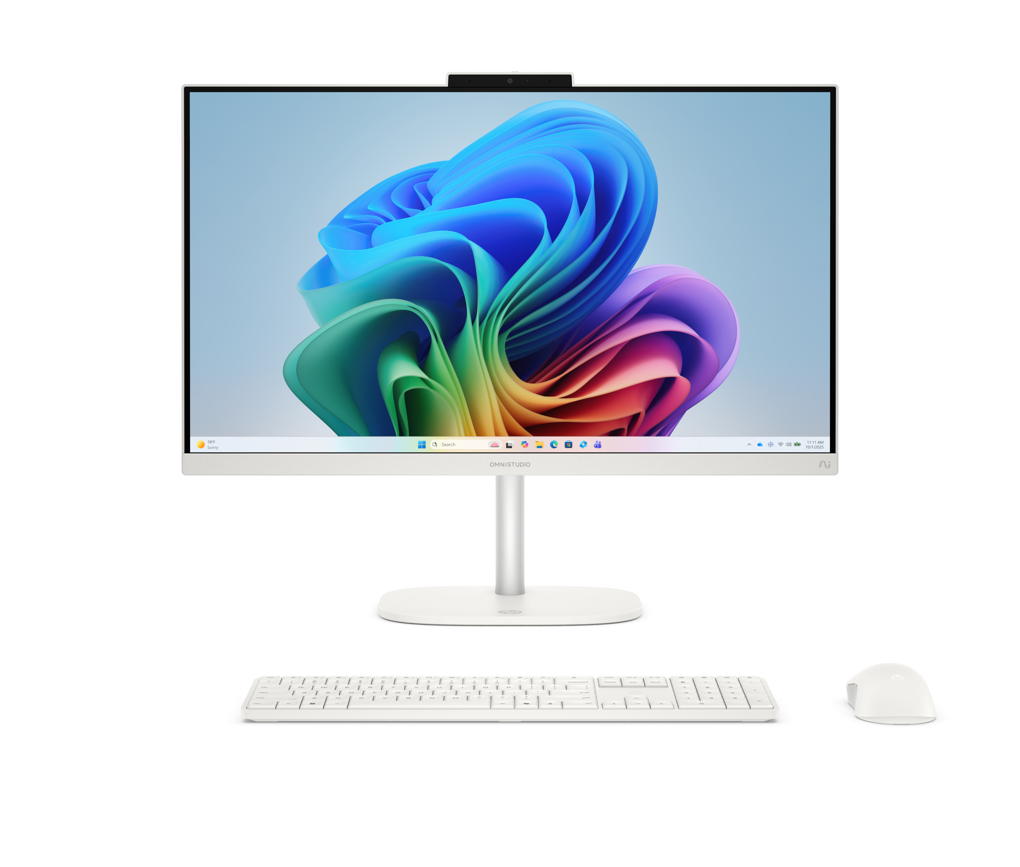 All in one - HP OmniStudio 24-cw0001ns Copilot+ PC, 23.8" Full-HD, AMD Ryzen AI 7 445 50 TOPS, 32 GB RAM, 1 TB SSD, Windows 11 Home, Blanco algodón