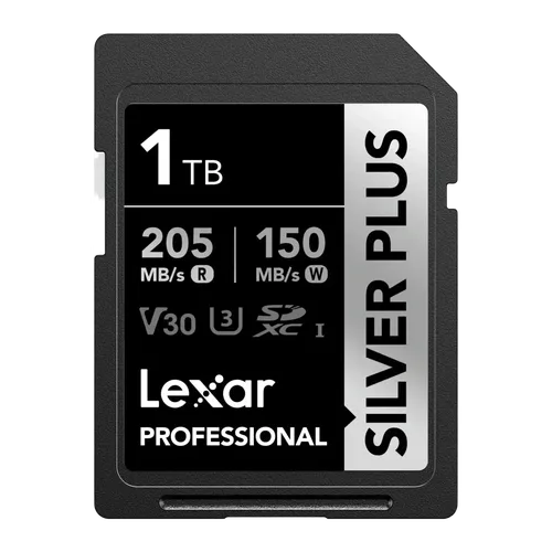 Tarjeta de memoria Lexar Professional Silver Plus SDXC 1TB UHS-I V30