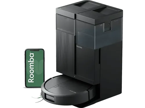 Robot friegasuelos - IRobot Roomba® 515 Combo, Autonomía de 90 días, 22000 Pa, Tecnología Antienredos, Negro