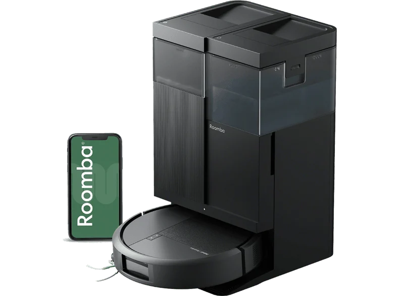 Robot friegasuelos - IRobot Roomba® 515 Combo, Autonomía de 90 días, 22000 Pa, Tecnología Antienredos, Negro
