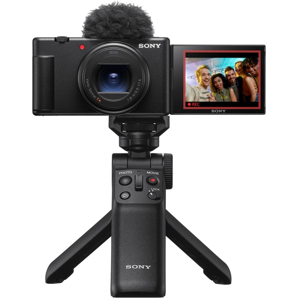 Sony - Kit cámara vlogging Sony ZV-1 II | Cámara digital con grip y batería.